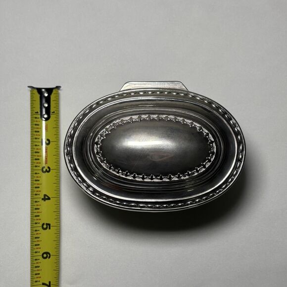 Vintage Silver Plate Trinket Jewelry Case - Picture 3 of 12